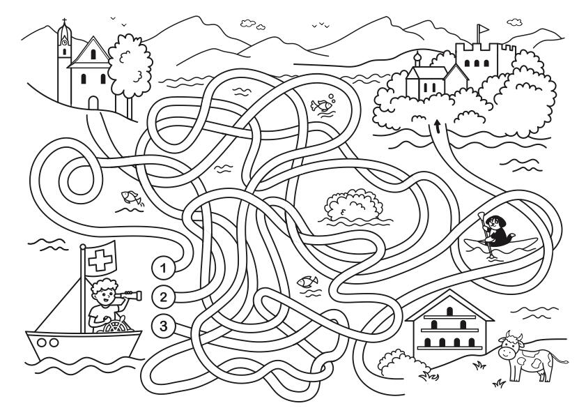 Ein Labyrinth von Lauerz für Kinder